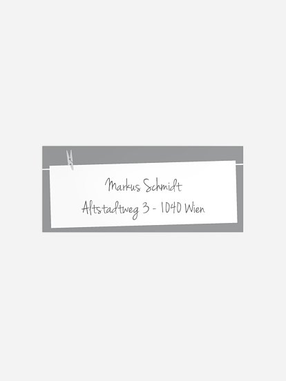 Absenderaufkleber Geburtstag Fotoleine