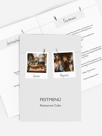 Menükarte Geburtstag Fotoleine