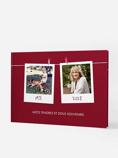 Livre d'or anniversaire Cadre photo en fête