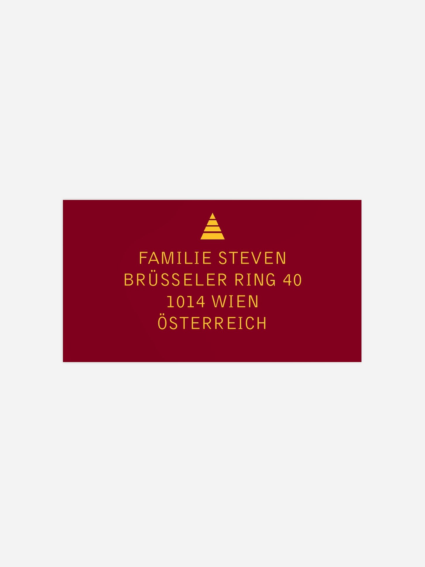 Empfängeraufkleber Weihnachten Fotobaum