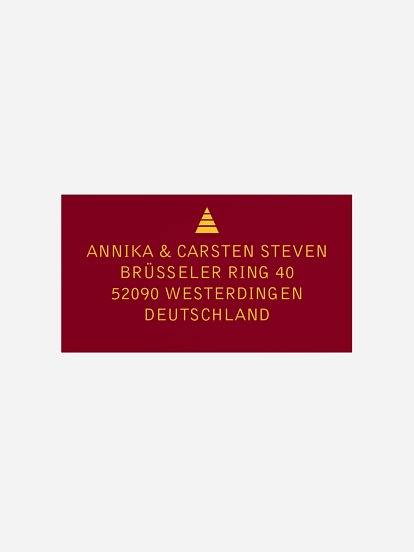 Empfängeraufkleber Weihnachten Fotobaum