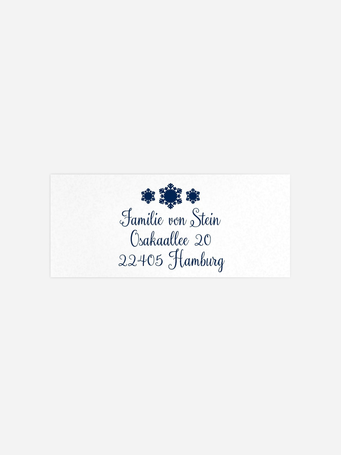 Absenderaufkleber Weihnachten Flocke