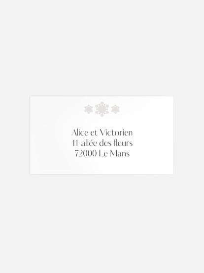 Étiquette destinataire naissance Photo en flocon