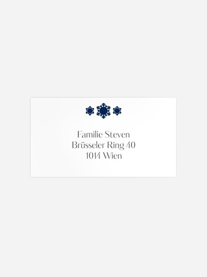 Empfängeraufkleber Weihnachten Flocke