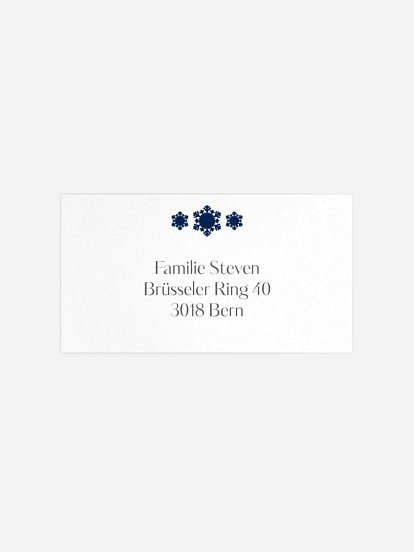 Empfängeraufkleber Weihnachten Flocke