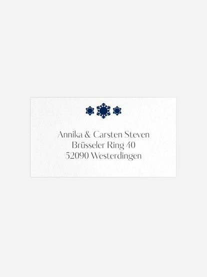 Empfängeraufkleber Weihnachten Flocke