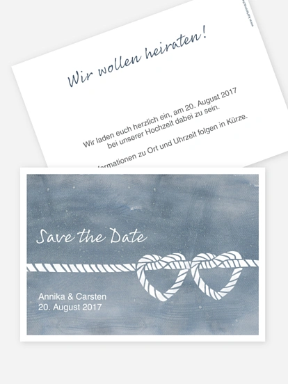 Save-the-Date Karte Tying the knot