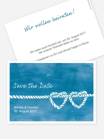 Save-the-Date Karte Tying the knot