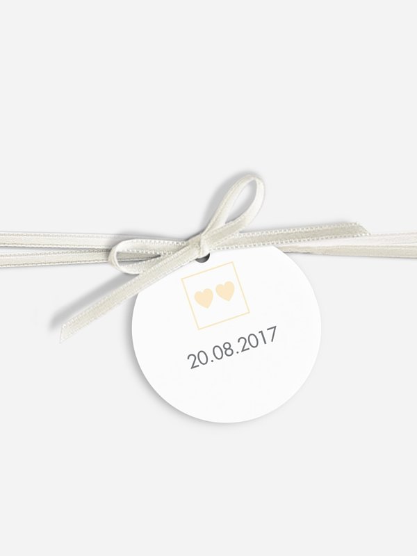 Anhänger mit Band zur Hochzeit 100%