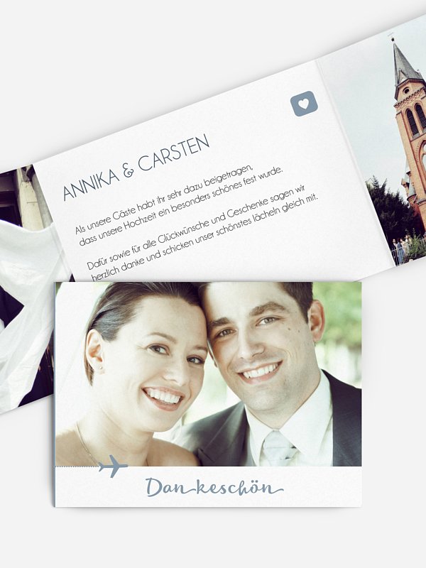 Dankeskarte Hochzeit Love Is In The Air