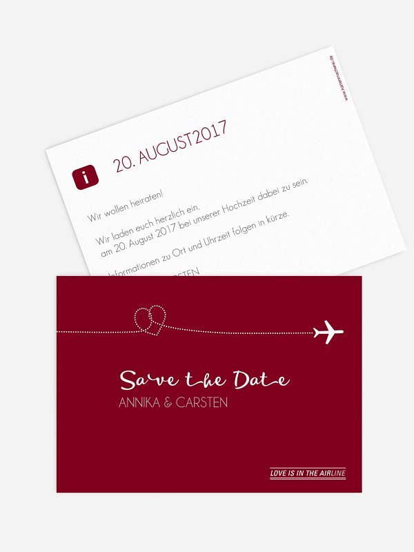 Save-the-Date Karte Love Is In The Air