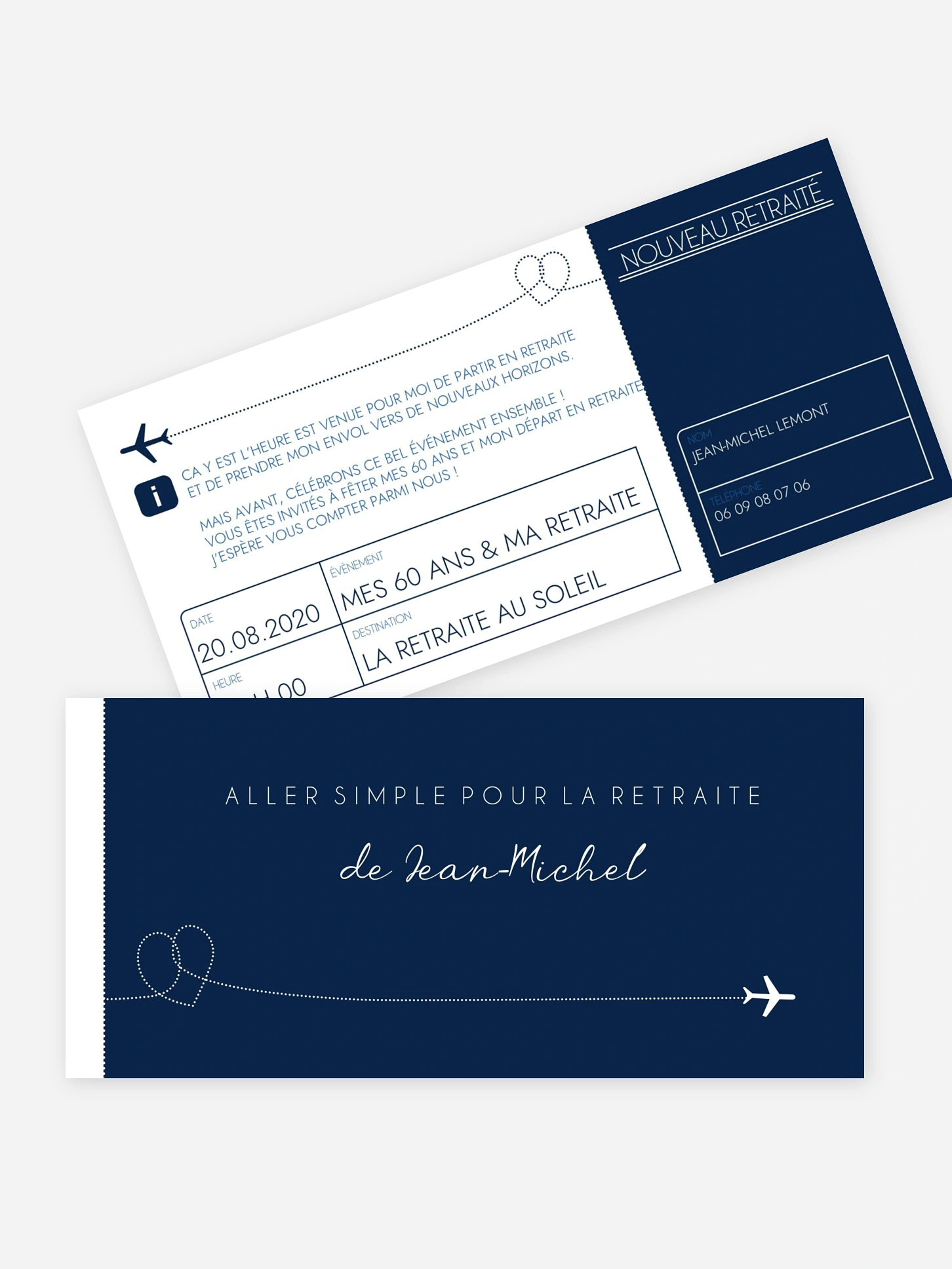 Carte invitation départ retraite Love Is In The Air