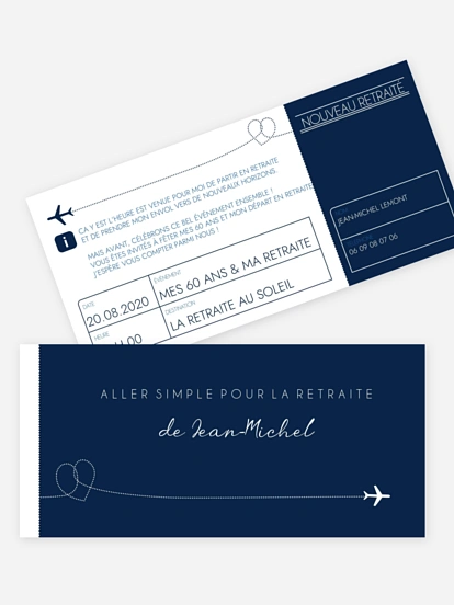 Carte invitation départ retraite Love Is In The Air