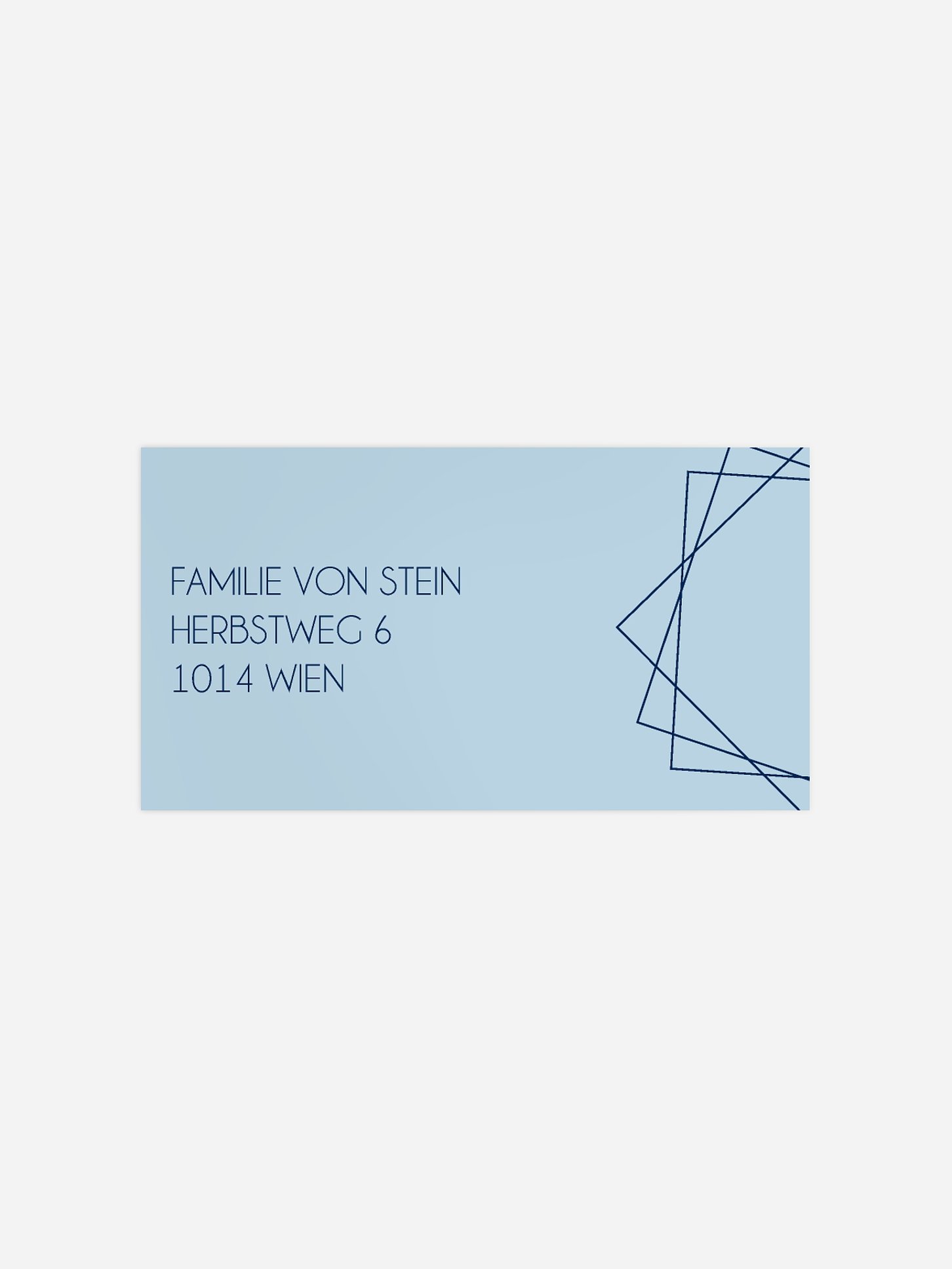 Empfängeraufkleber Weihnachten Geometric