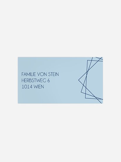 Empfängeraufkleber Weihnachten Geometric