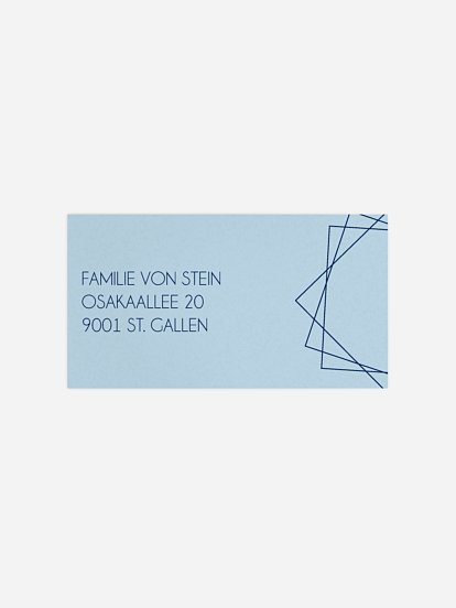 Empfängeraufkleber Weihnachten Geometric