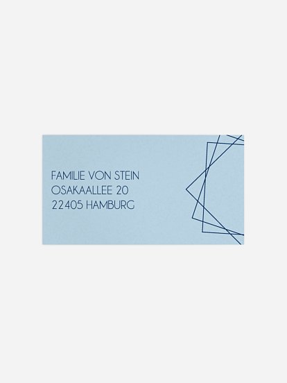 Empfängeraufkleber Weihnachten Geometric