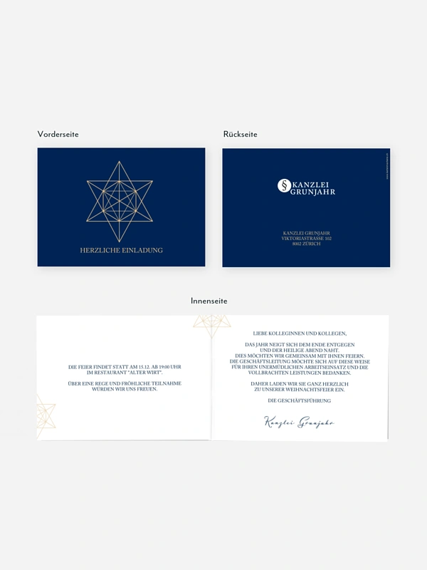 Weihnachtsfeier Geometric Star
