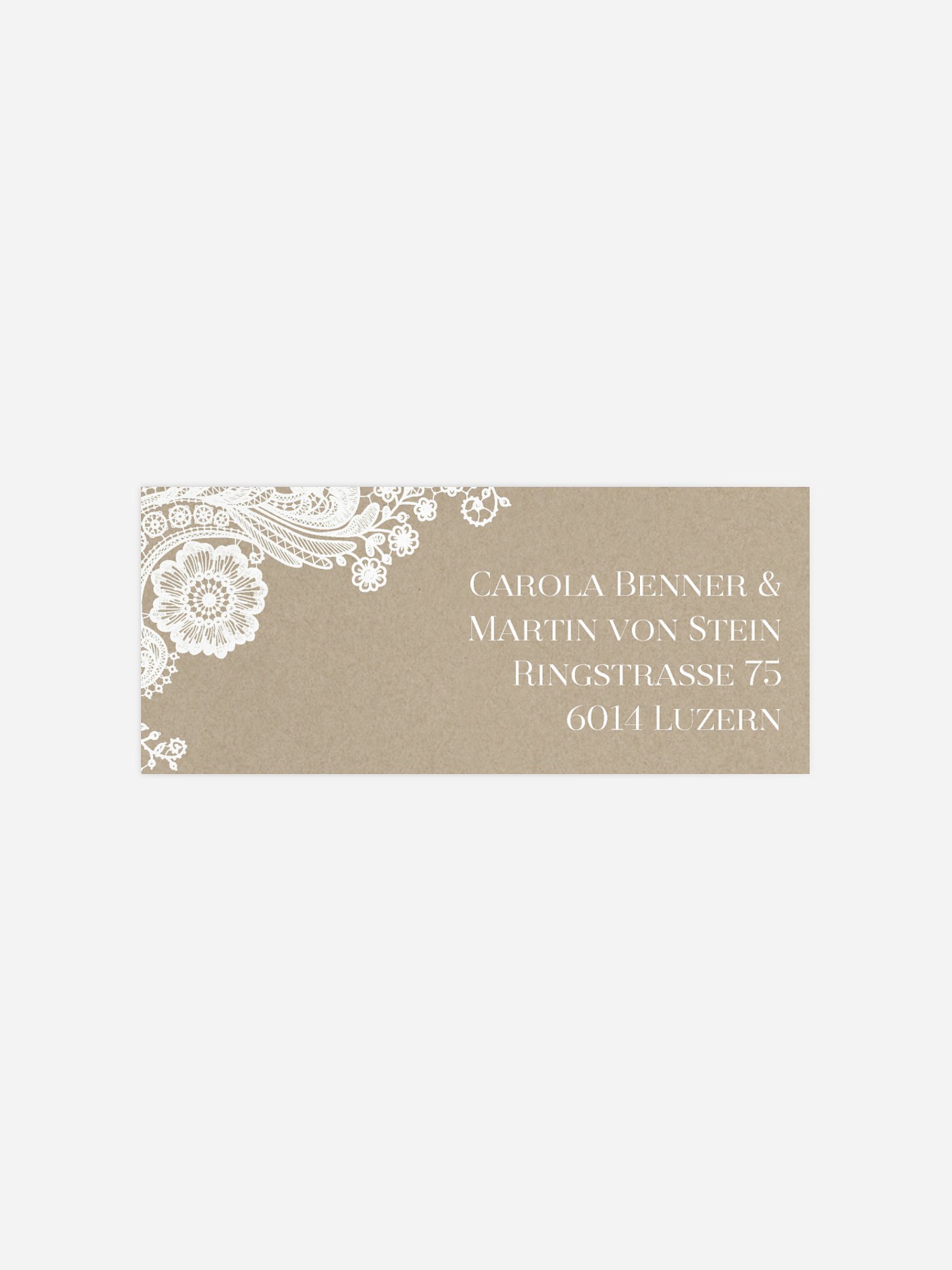 Absenderaufkleber Hochzeit Vintage Lace