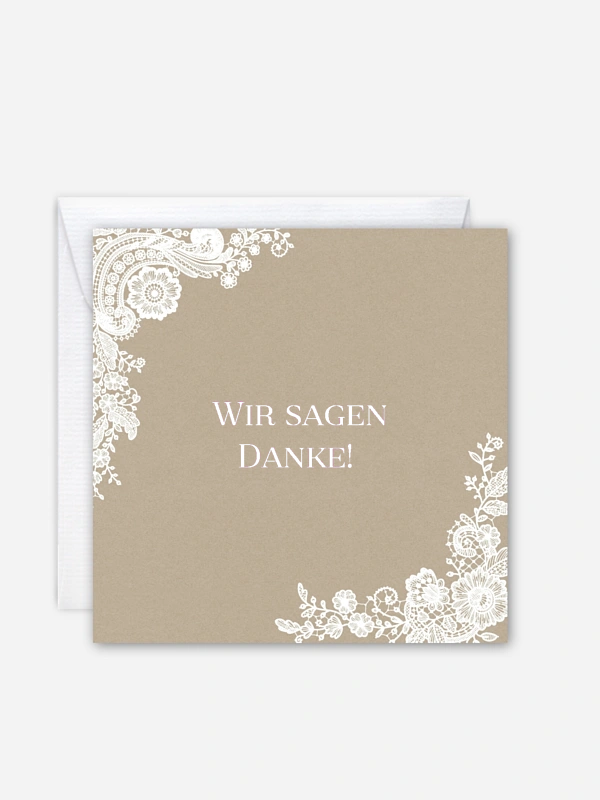 Danksagung zur Goldenen Hochzeit Vintage Lace
