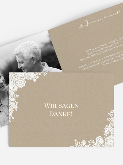Danksagung zur Goldenen Hochzeit Vintage Lace
