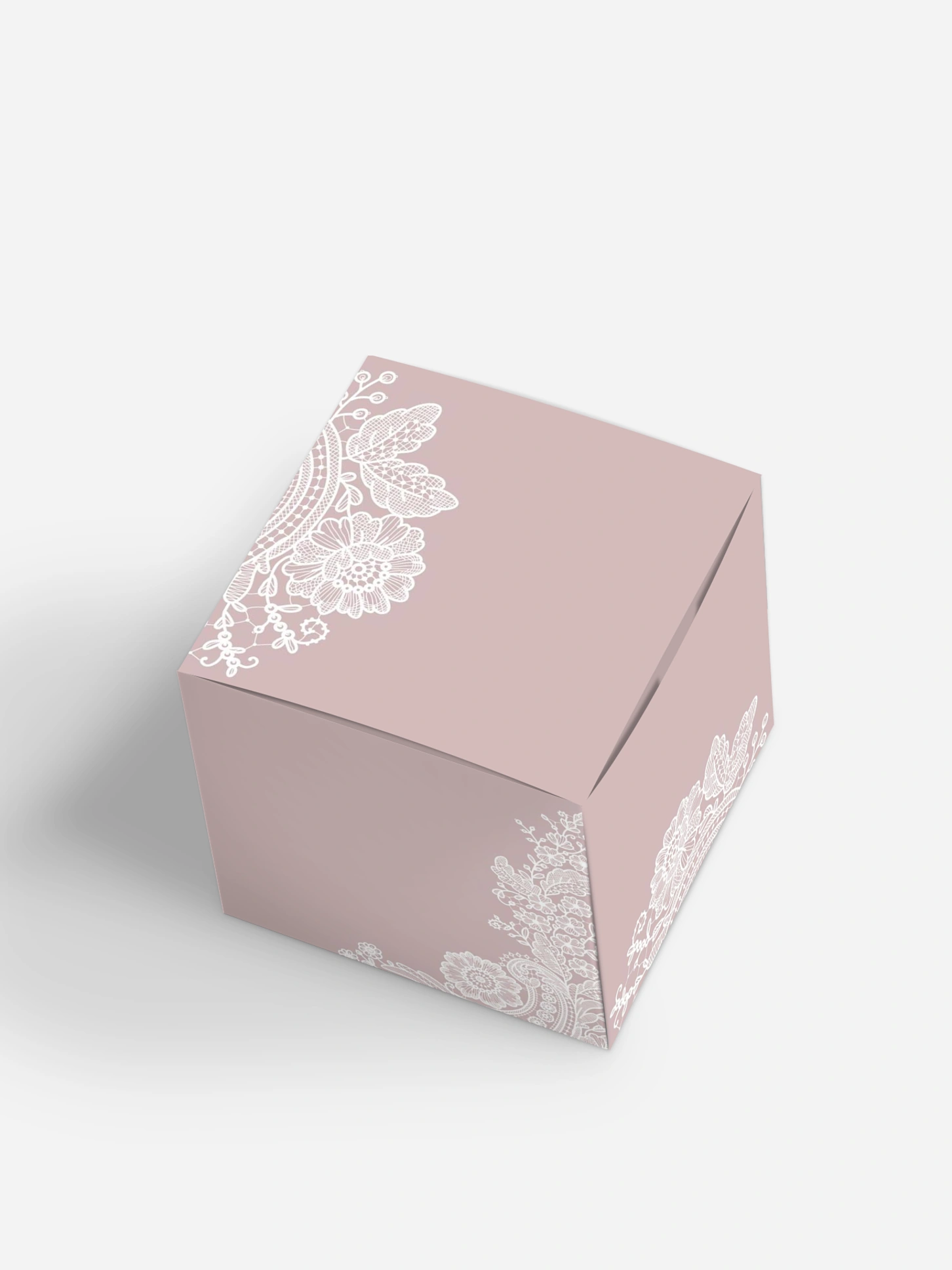 Gastgeschenkbox personalisiert Vintage Lace