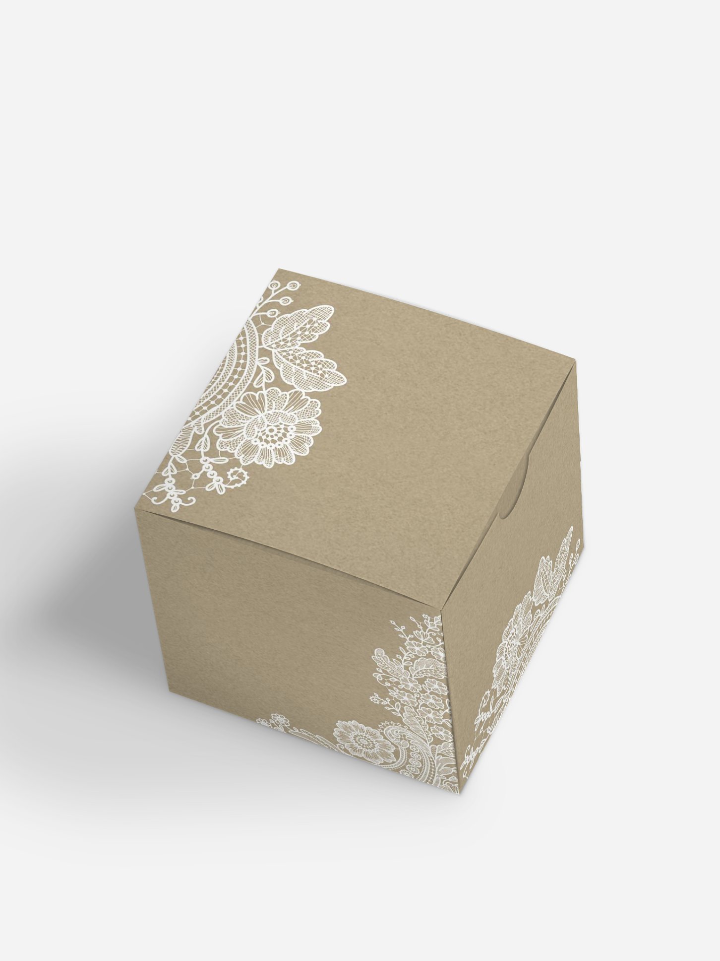 Gastgeschenkbox personalisiert Vintage Lace