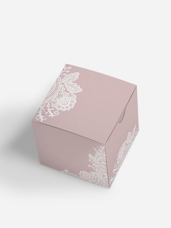 Gastgeschenkbox personalisiert Vintage Lace