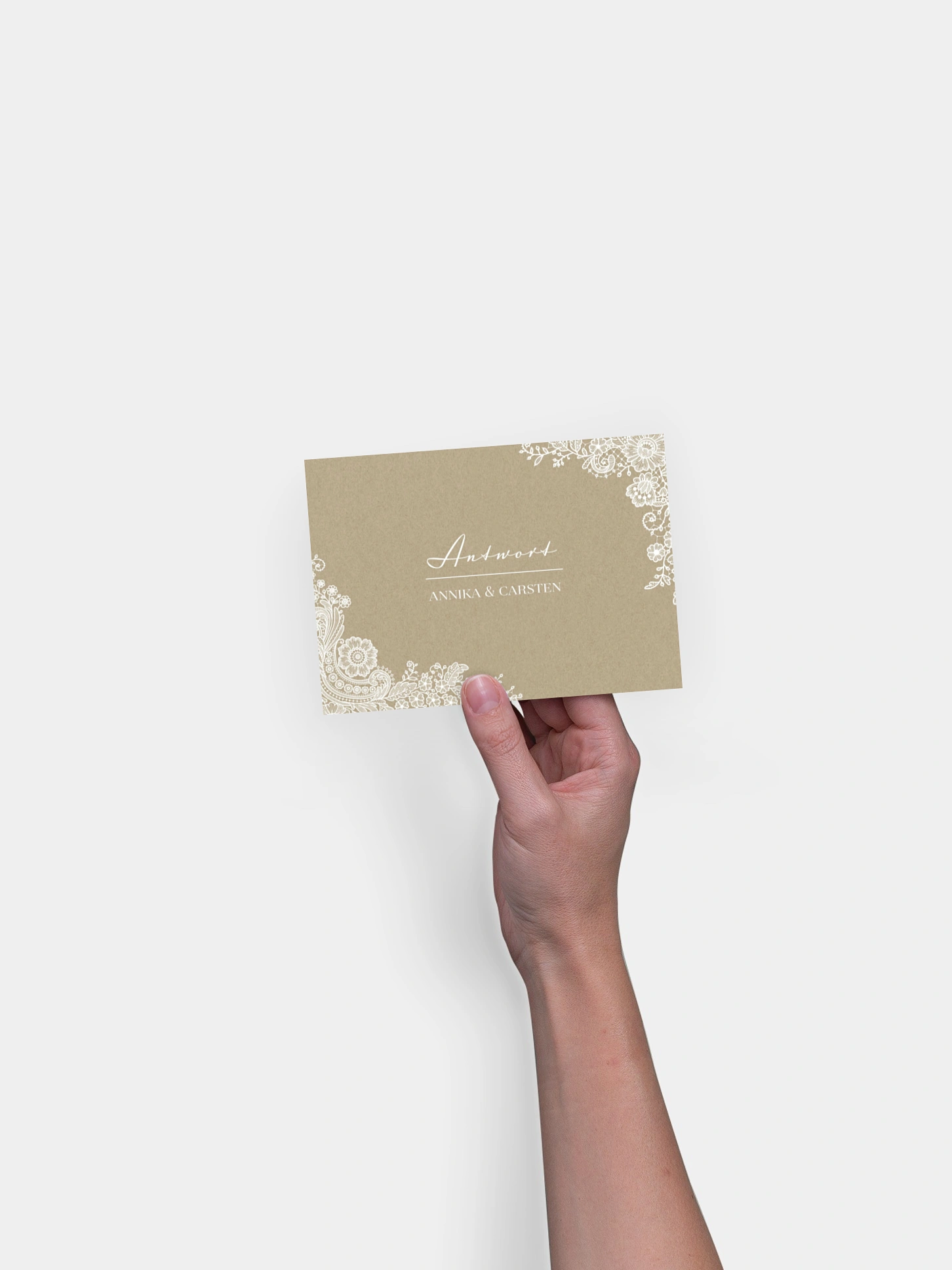 Antwortkarte Hochzeit Vintage Lace