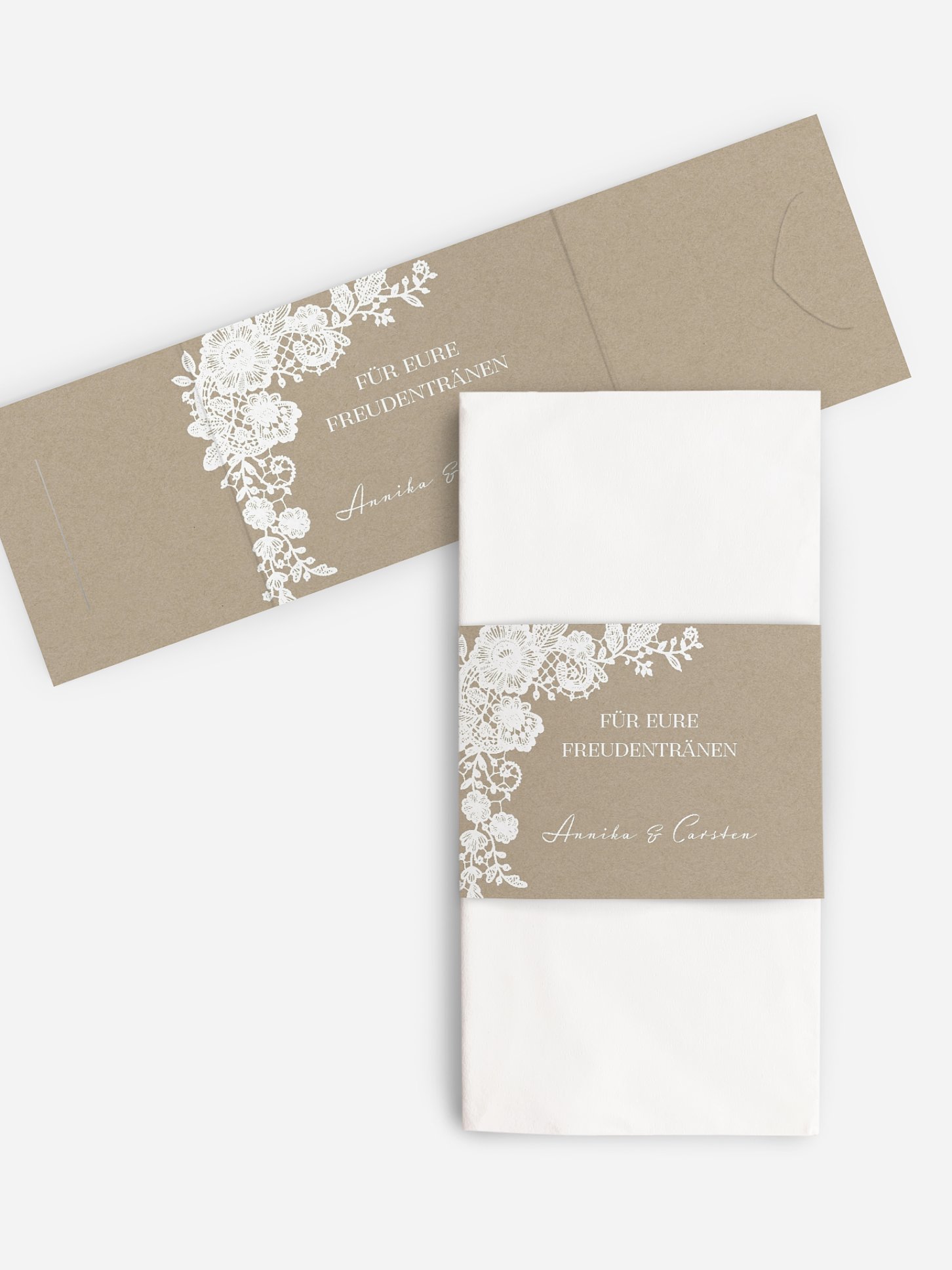Freudentränen-Taschentücher Vintage Lace