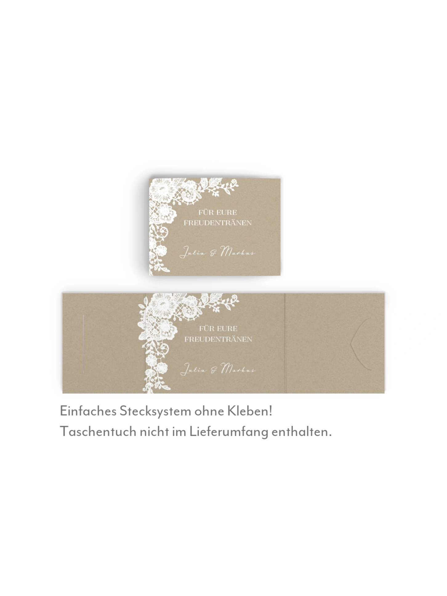 Freudentränen-Taschentücher Vintage Lace