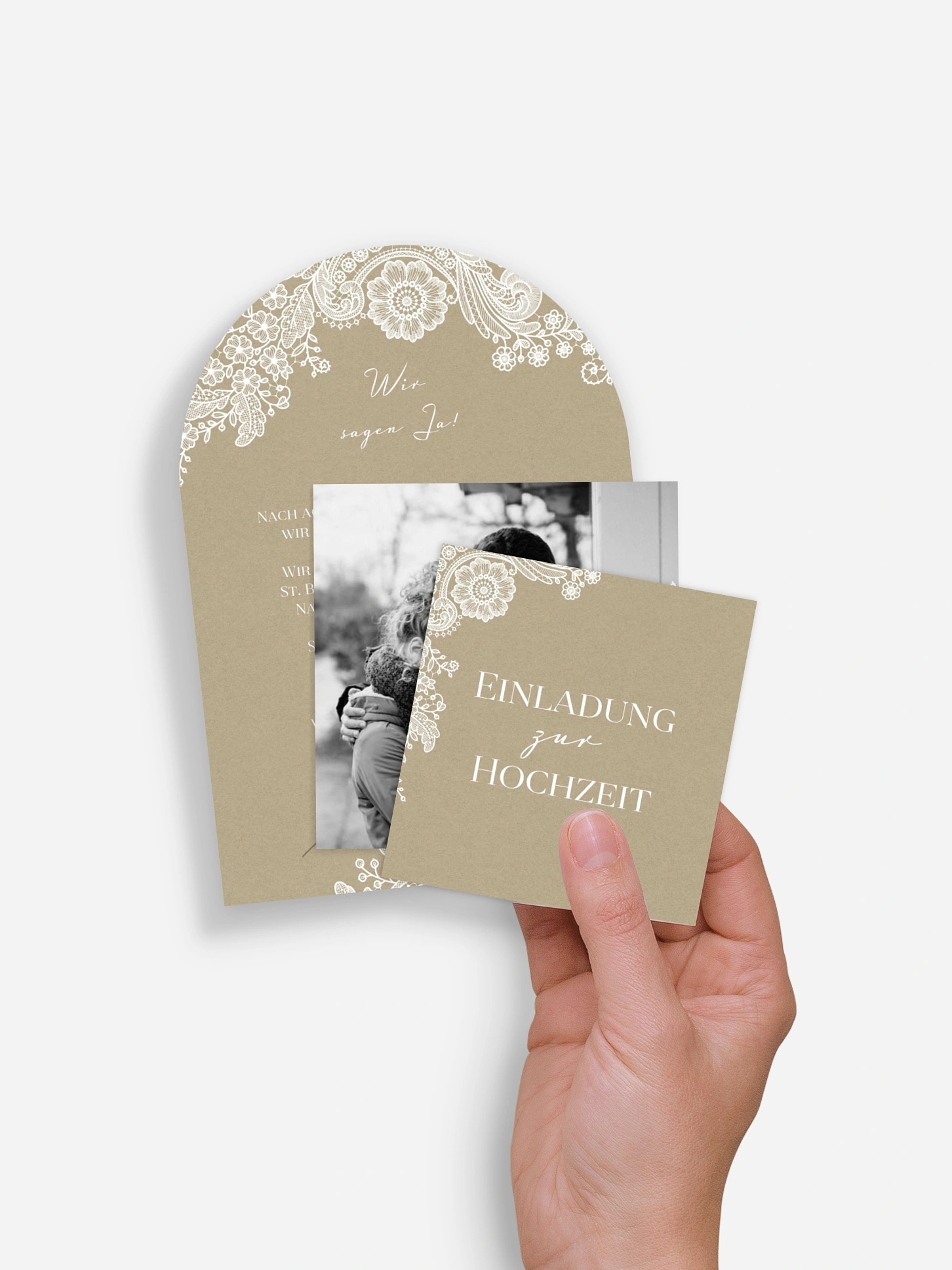Hochzeitseinladung Vintage Lace
