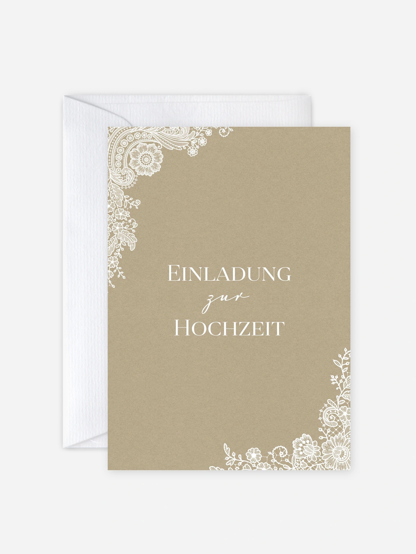 Hochzeitseinladung Vintage Lace