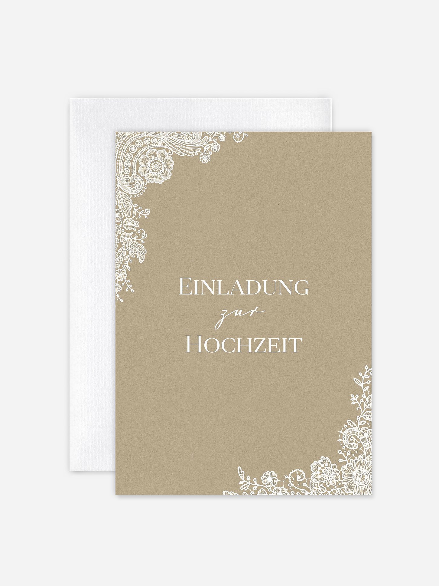 Hochzeitseinladung Vintage Lace