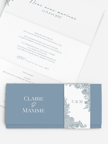 Faire-part mariage Dentelle vintage