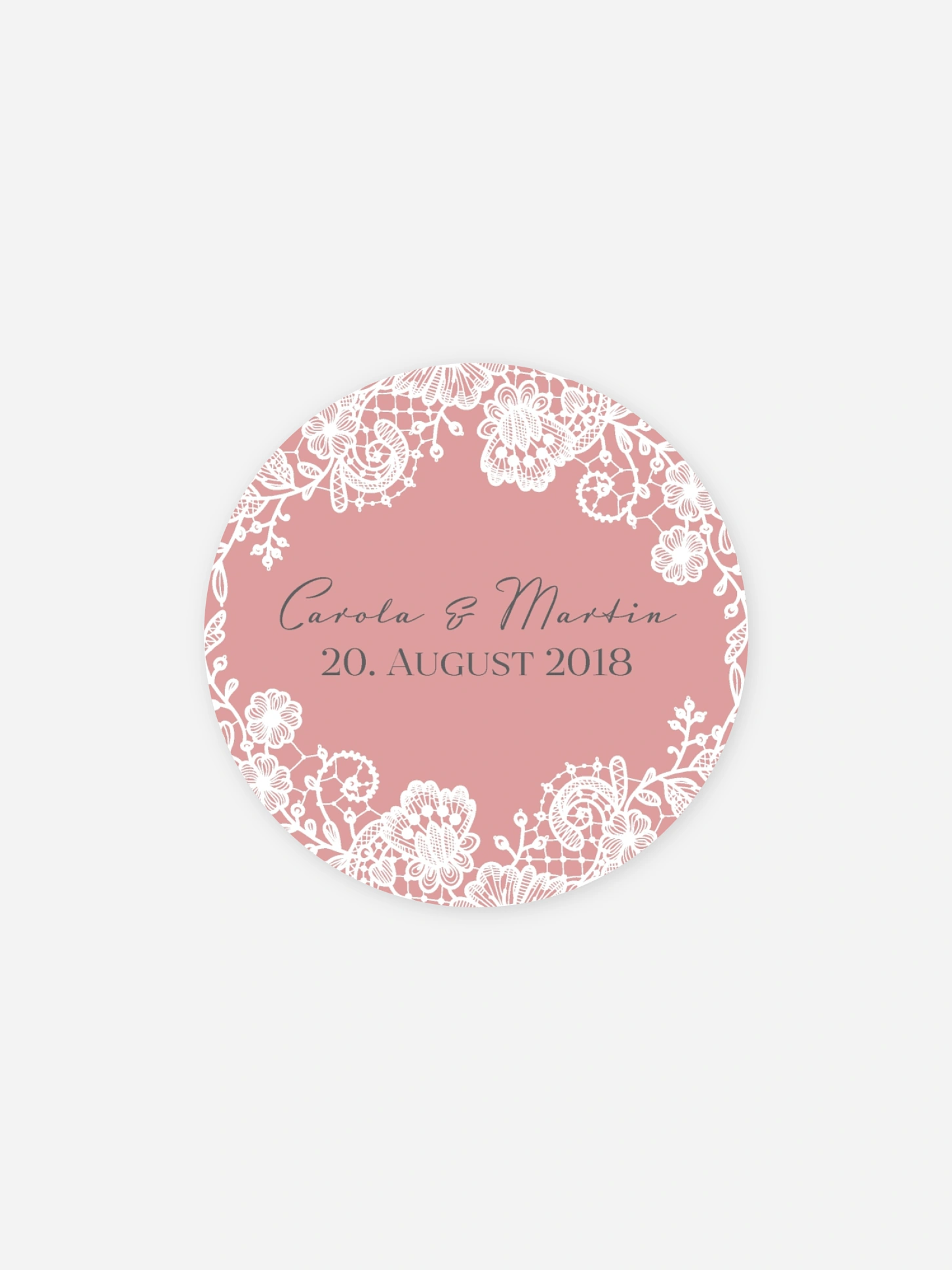 Geschenkaufkleber Hochzeit Vintage Lace