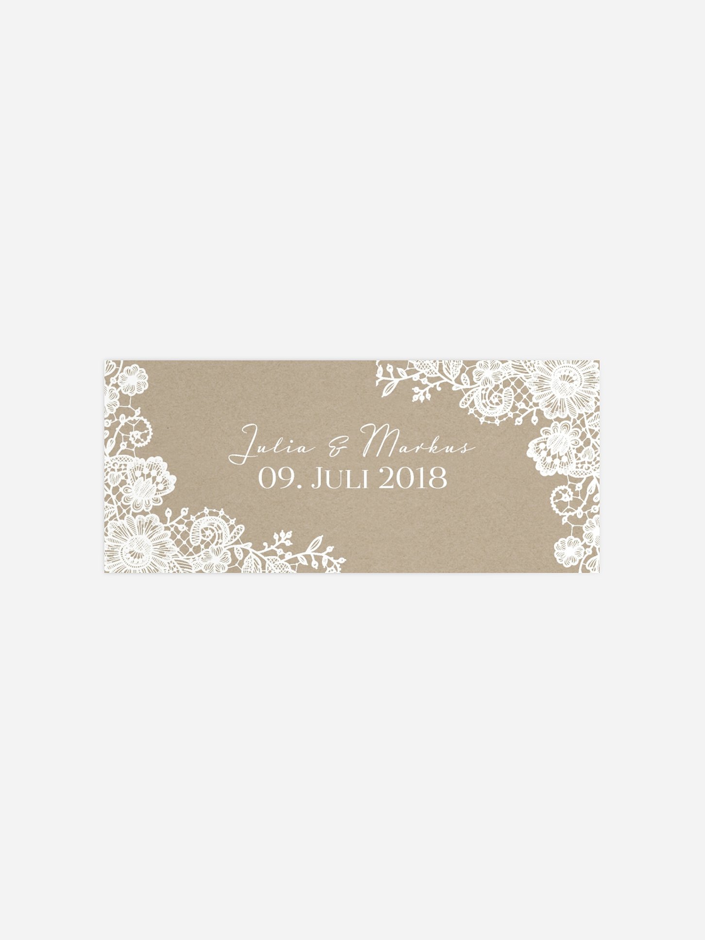 Geschenkaufkleber Hochzeit Vintage Lace