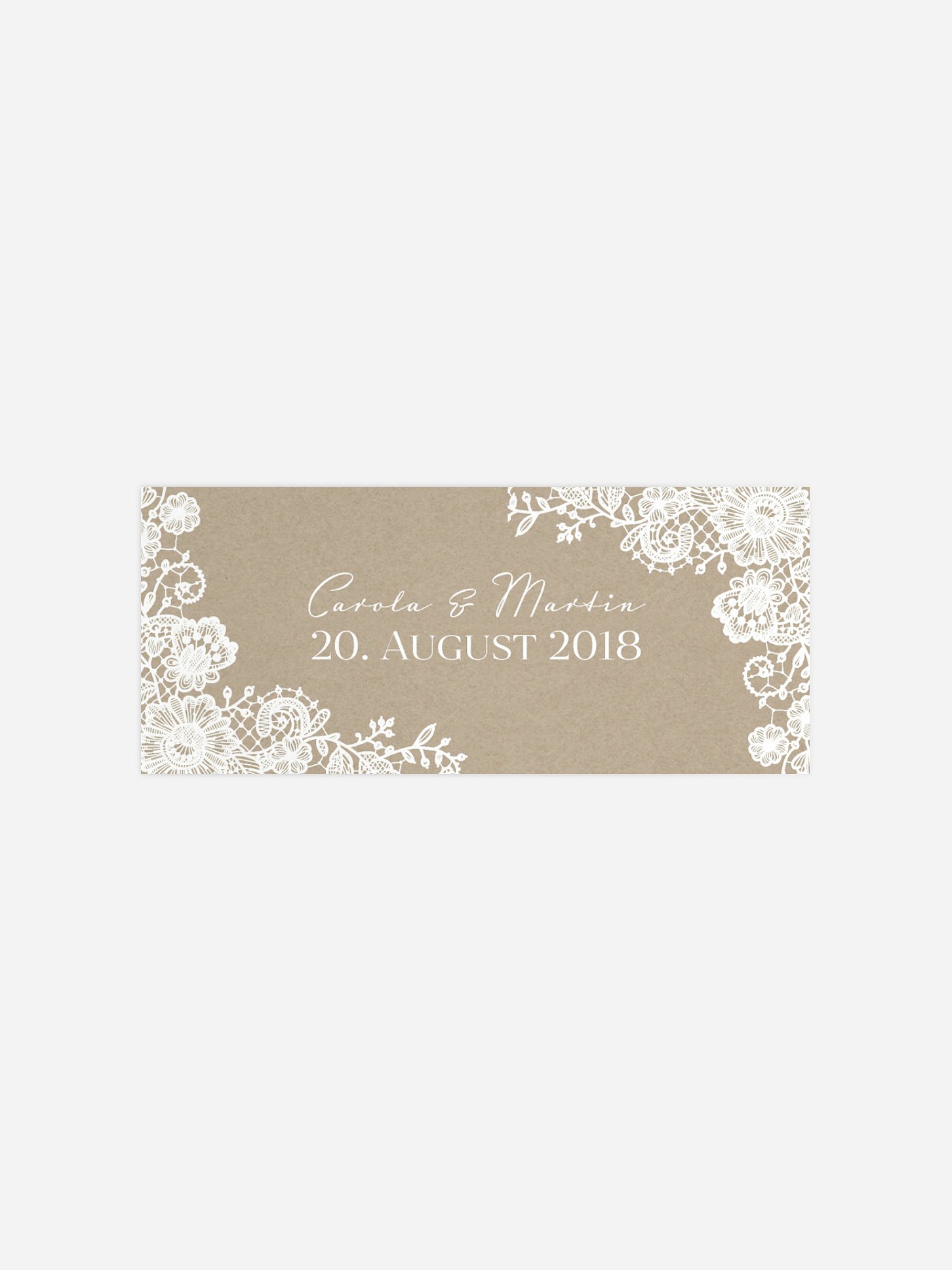 Geschenkaufkleber Hochzeit Vintage Lace