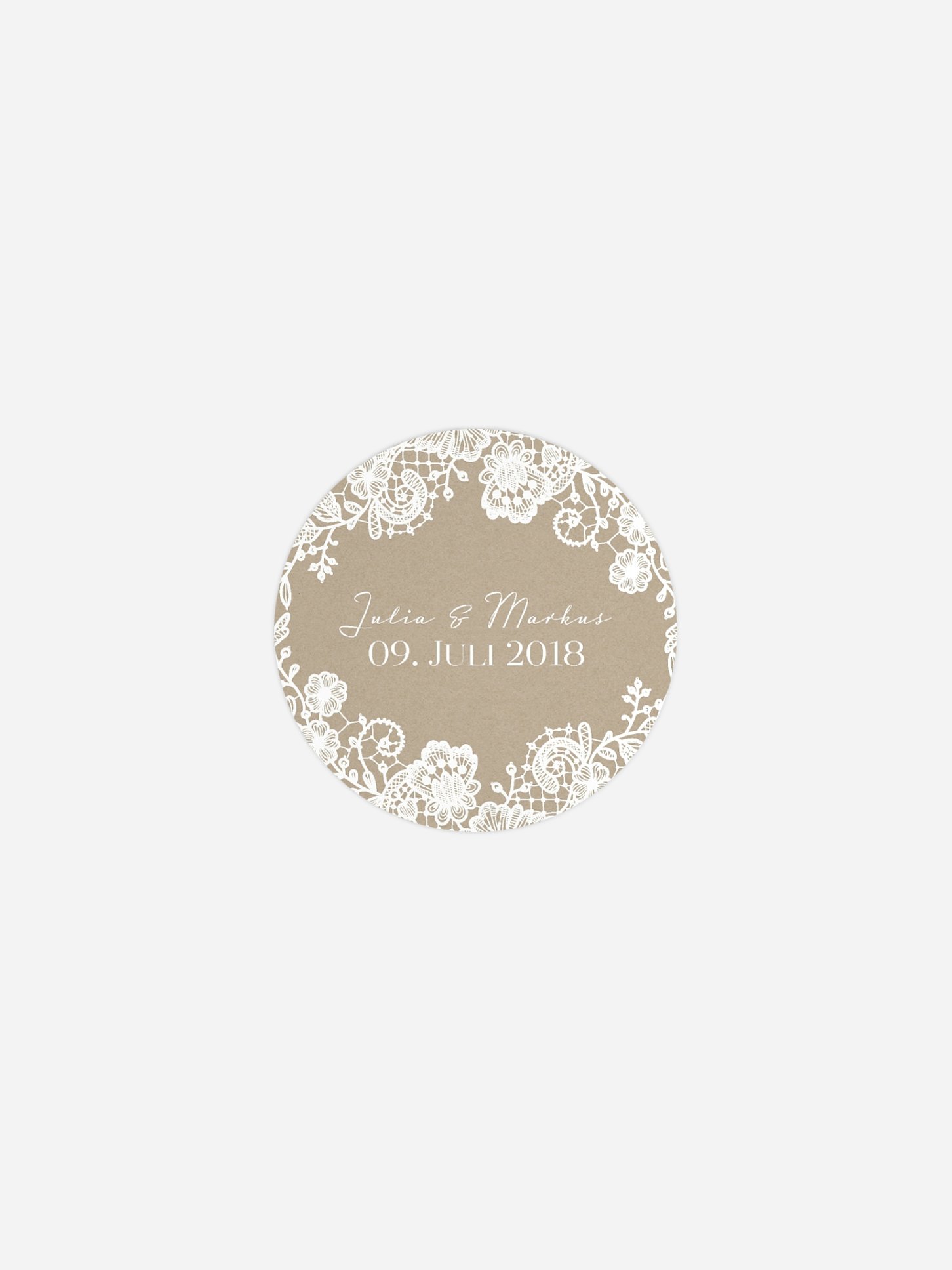 Geschenkaufkleber Hochzeit Vintage Lace