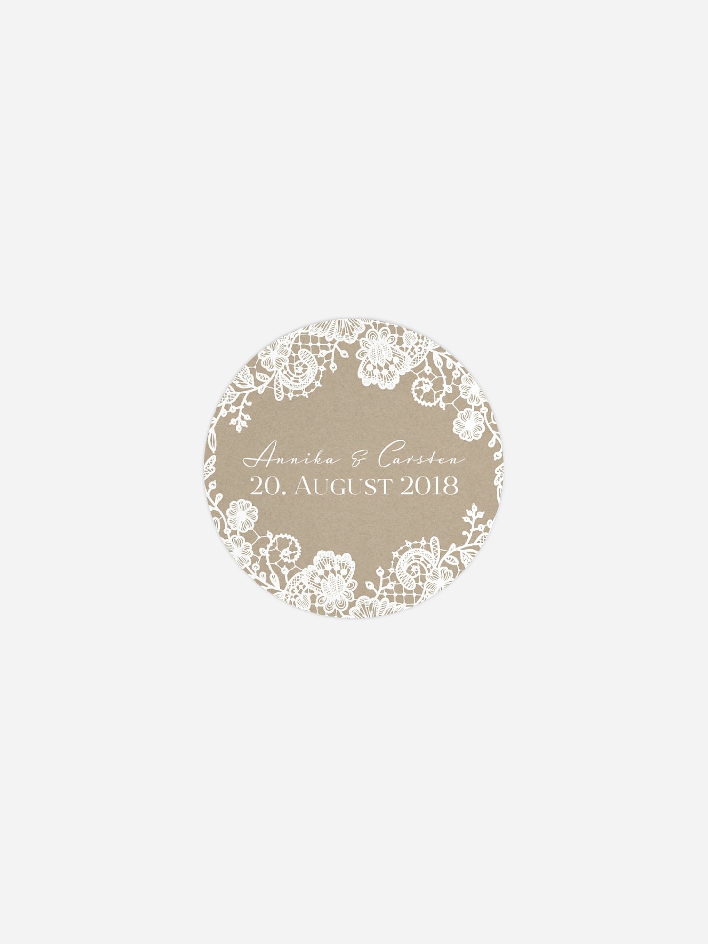 Geschenkaufkleber Hochzeit Vintage Lace