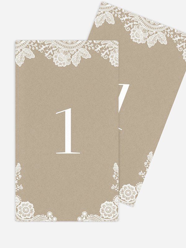 Numero De Table Mariage Dentelle Vintage