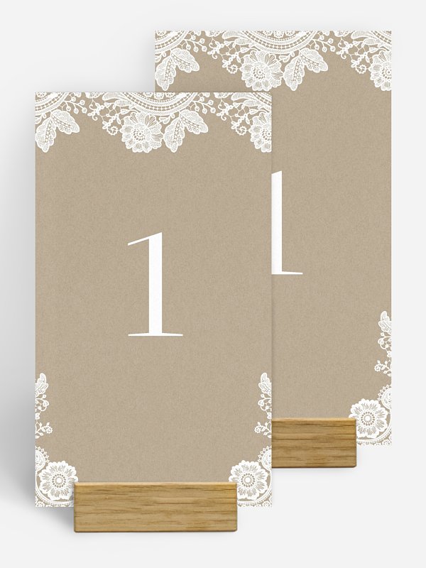 Tischnummer Vintage Lace