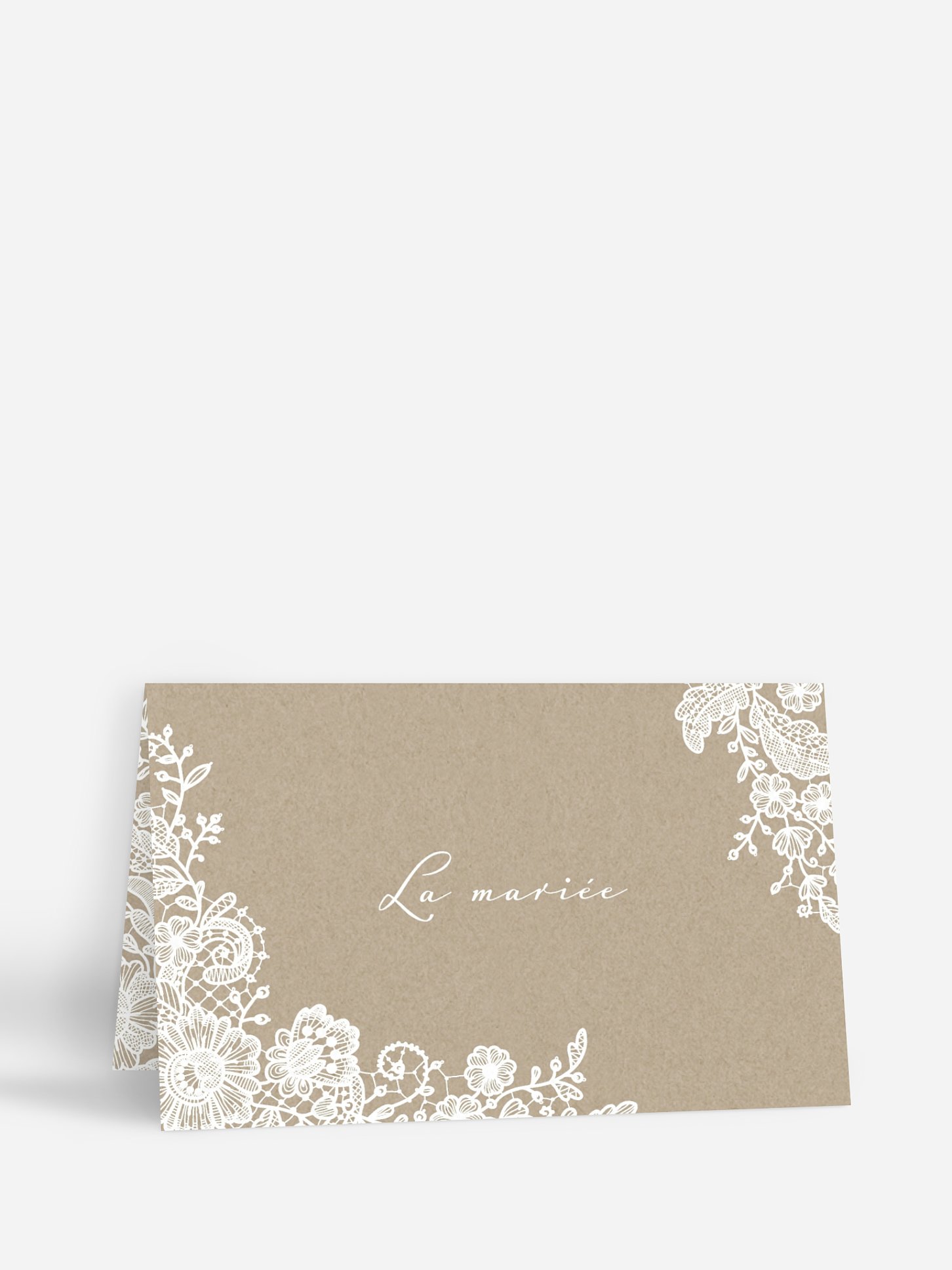 Marque-place mariage Dentelle vintage