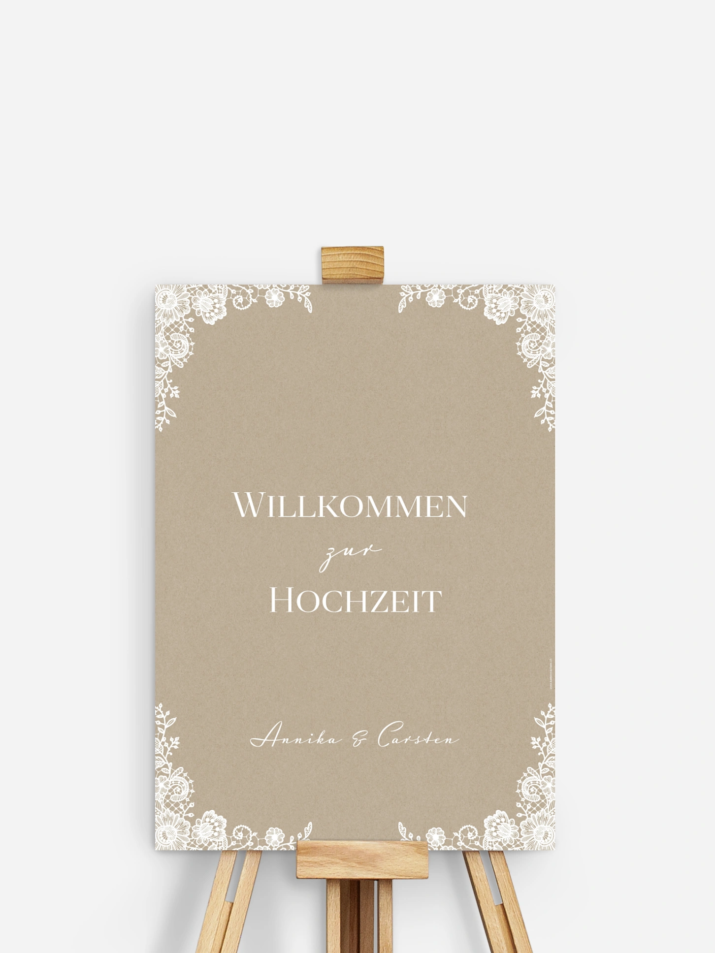 Willkommensschild Vintage Lace