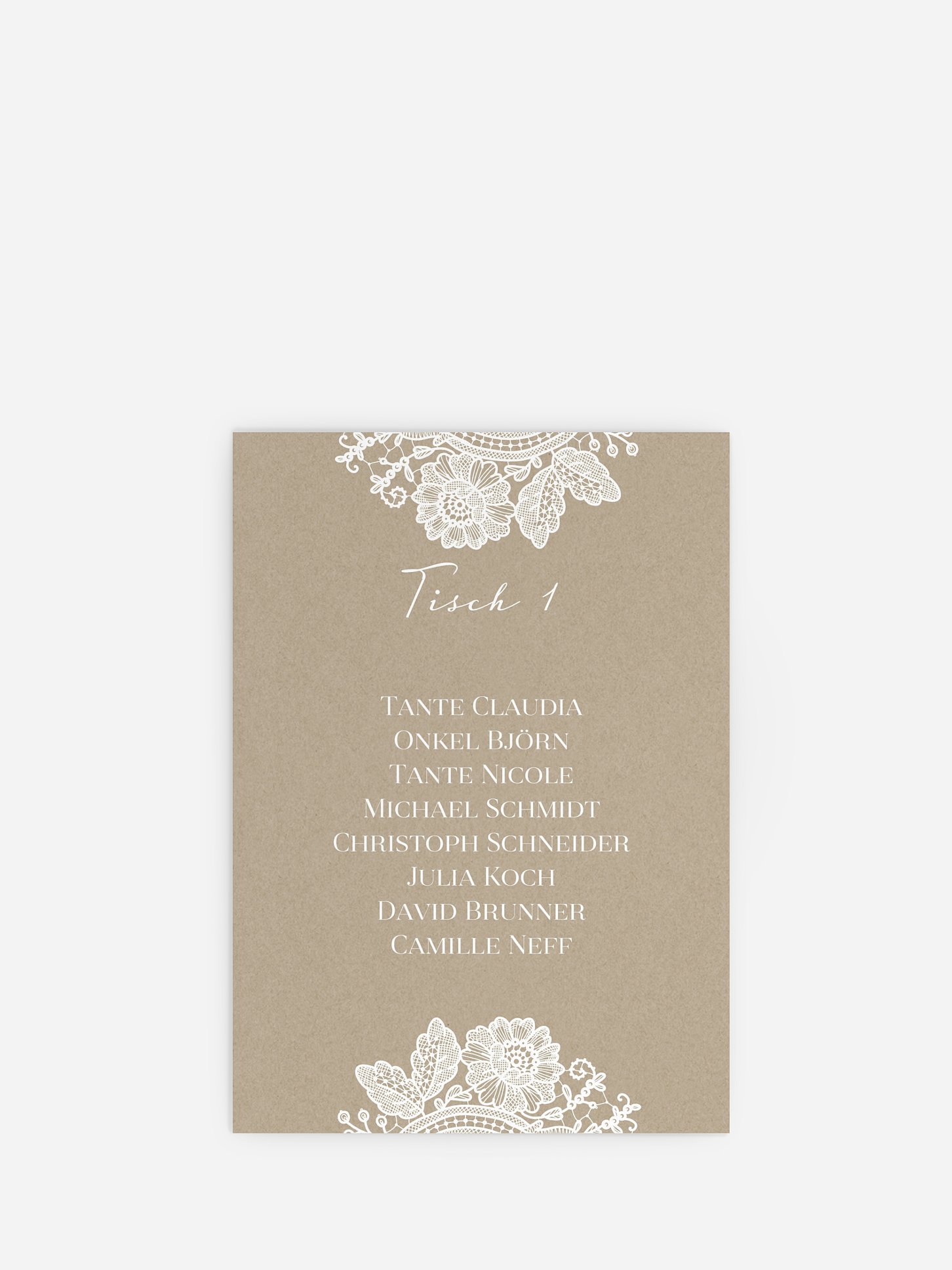 Sitzplan Kreativ Vintage Lace