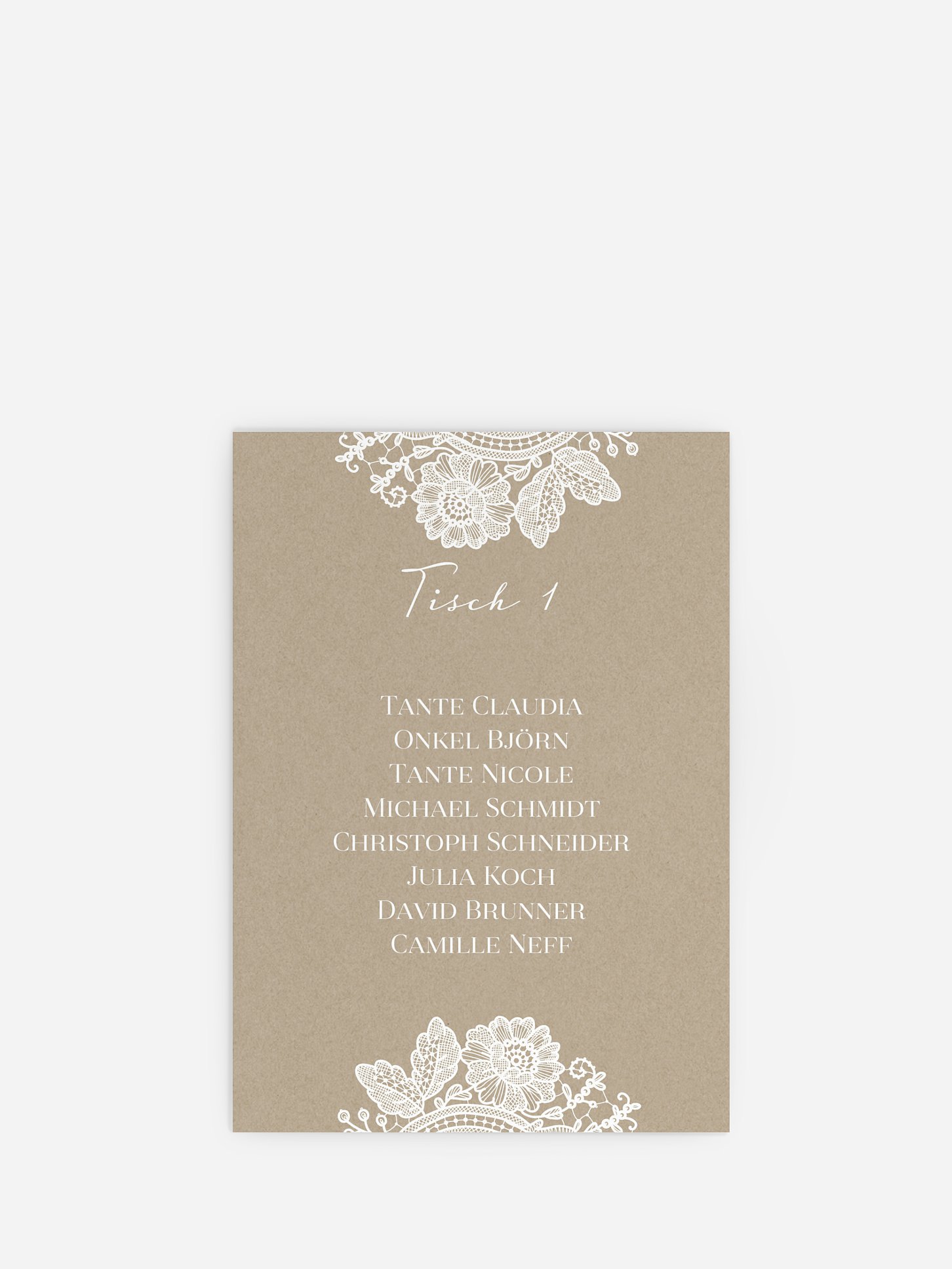 Sitzplan Kreativ Vintage Lace