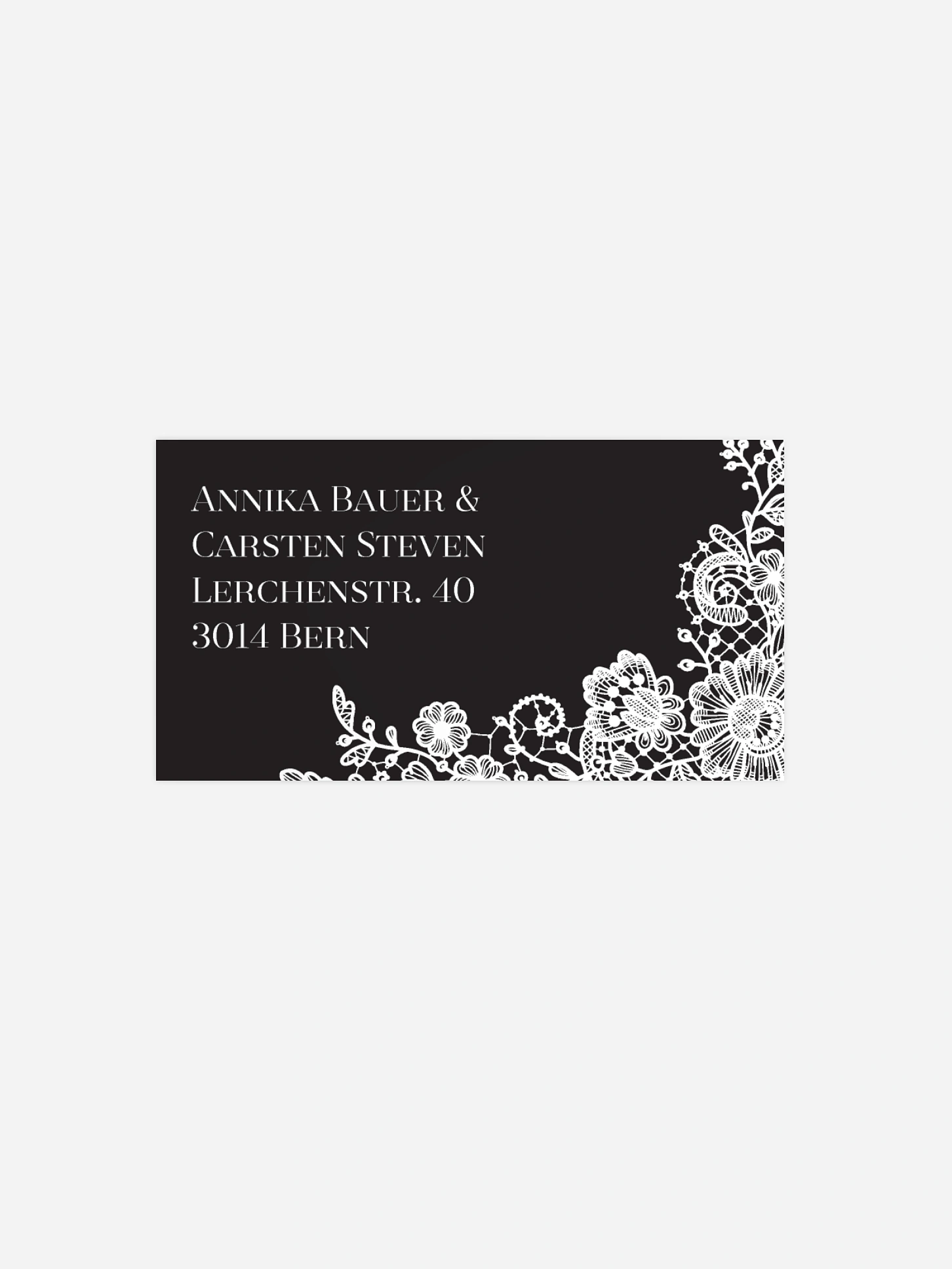 Empfängeraufkleber Hochzeit Vintage Lace