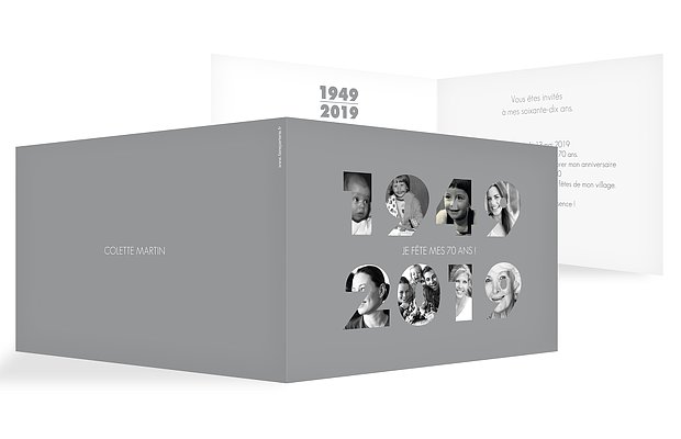 invitation anniversaire 70 1949-2019
