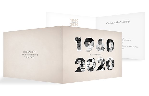 invitation anniversaire 60 1958-2018