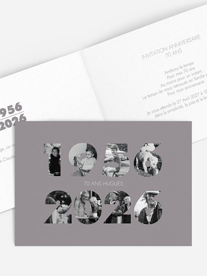 invitation anniversaire 70 1956-2026